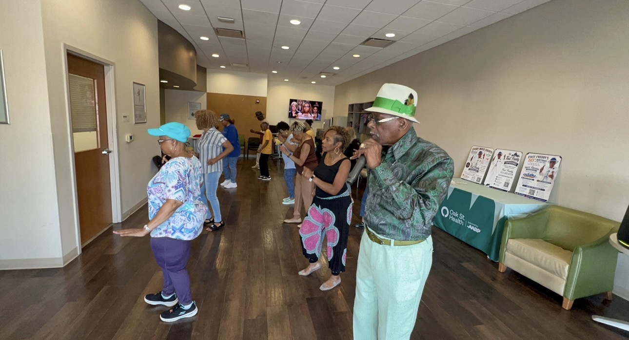 Fast Freddy leading a Detroit community movement class